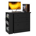 Ver imagem 6 de Mesa Escrivaninha Cômoda Giratória Gamer e Estudo Mdp Preto