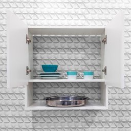 Módulo Suspenso 2 Portas Parede Armário Aéreo Para Cozinha - 2