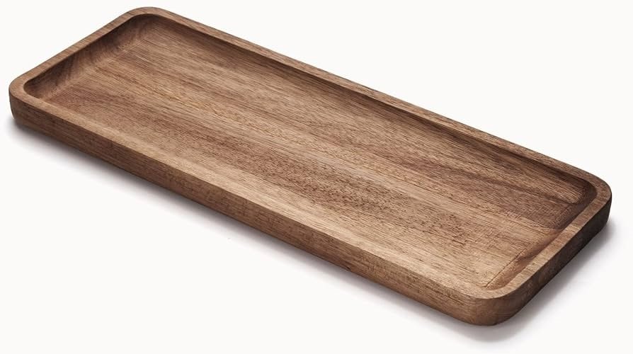 Bandeja Retangular Acácia Wood 46x15cm - Mimo Style