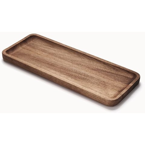 Bandeja Retangular Acácia Wood 46x15cm - Mimo Style