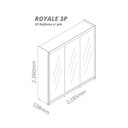 Ver imagem 4 de Guarda-Roupa Casal 3 Portas 3 Portas Reflecta com LED com Pés 100% MDF Royale Off White