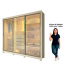 Ver imagem 6 de Guarda-Roupa Casal 3 Portas 3 Portas Reflecta com LED com Pés 100% MDF Royale Off White