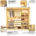 Ver imagem 7 de Guarda-Roupa Casal 3 Portas 3 Portas Reflecta com LED com Pés 100% MDF Royale Off White
