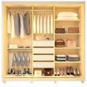 Ver imagem 5 de Guarda-Roupa Casal 3 Portas 3 Portas Reflecta com LED com Pés 100% MDF Royale Off White