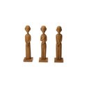 Ver imagem 1 de Kit Escultura Decorativa Pessoas em Poliresina Marrom 25x6cm 3 Peças Mart