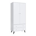 Ver imagem 3 de Quarto de Bebê Completo Roupeiro 2 Portas 2 Gavetas com Cômoda 3 Gavetas 1 Nicho Nuvem Branco