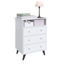 Ver imagem 2 de Quarto de Bebê Completo Roupeiro 2 Portas 2 Gavetas com Cômoda 3 Gavetas 1 Nicho Nuvem Branco