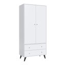 Ver imagem 3 de Quarto De Bebê Completo Roupeiro 2 Portas 2 Gavetas Com Cômoda 3 Gavetas 1 Nicho Nuvem