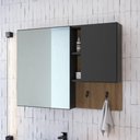 Ver imagem 1 de Espelheira de Banheiro com 2 Portas e Nichos 80cm Multimóveis Crpro-EPL005 Mel/Grafite