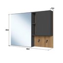 Ver imagem 3 de Espelheira de Banheiro com 2 Portas e Nichos 80cm Multimóveis Crpro-EPL005 Mel/Grafite