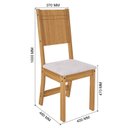 Ver imagem 6 de Conjunto de Sala de Jantar 1 Mesa 4 Cadeiras Atenas Laranja/Freijó/Off White/Linho