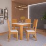 Conjunto de Sala de Jantar 1 Mesa 4 Cadeiras Atenas - 1