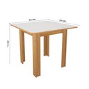 Ver imagem 4 de Conjunto de Sala de Jantar 1 Mesa 4 Cadeiras Atenas Laranja/Freijó/Off White/Linho