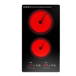 Gtkzw Cooktop Elétrico 12" 110v com 2 Queimadores e 9 Níveis de Potência