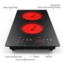 Ver imagem 2 de Gtkzw Cooktop Elétrico 12" 110v com 2 Queimadores e 9 Níveis de Potência