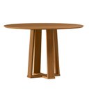 Ver imagem 1 de Mesa Sala de Jantar Tampo Redondo sem Vidro 100% MDF Isabela Marrom/Ype