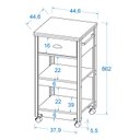 Ver imagem 7 de Aparador Carrinho Chá 1 Gaveta BA-130 Denver Ditália Móveis