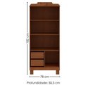 Ver imagem 3 de Guarda Roupa Solteiro Madeira Macica Taeda 2 Portas 182x78 Cm 1243c Castanho Festra