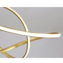 Ver imagem 3 de Lustre Pendente Moderno Infinity Led 50w Dourado 4000k Branco Neutro Bivolt