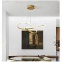 Ver imagem 4 de Lustre Pendente Moderno Infinity Led 50w Dourado 4000k Branco Neutro Bivolt