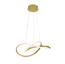 Ver imagem 1 de Lustre Pendente Moderno Infinity Led 50w Dourado 4000k Branco Neutro Bivolt