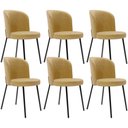 Ver imagem 1 de Kit 6 Cadeiras Sala de Jantar Estofada Gavi L02 Couríssimo Fendi