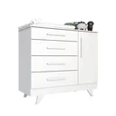 Ver imagem 3 de Quarto de Bebê Completo com Cômoda Berço e Guarda Roupa 100% MDF Retrô Kakau Espresso Móveis