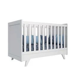 Quarto de Bebê Completo com Cômoda Berço e Guarda Roupa 100% MDF Retrô Kakau Espresso Móveis - 5