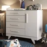 Quarto de Bebê Completo com Cômoda Berço e Guarda Roupa 100% MDF Retrô Kakau Espresso Móveis - 6