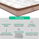 Ver imagem 2 de Cama Box Baú Casal e Colchão Victory Molas V-store Marrom