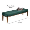 Ver imagem 3 de Puff Livia 140cm Pés Imbuia Verde