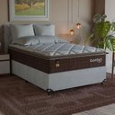 Ver imagem 1 de Cama Box Viúva + Colchão Comfort Class Pillow Top 128x188 Marrom/suede Branco