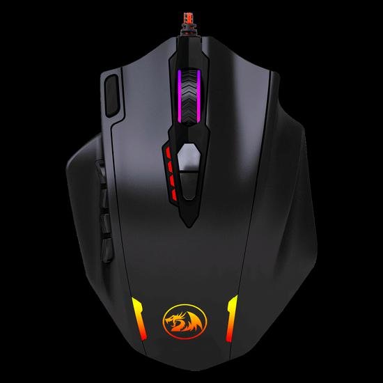 Mouse Redragon Impact Gaming M908 RGB 12400DPI - Preto - 1