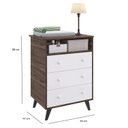 Ver imagem 2 de Quarto de Bebê Completo Guarda Roupa 2 Portas 2 Gavetas com Cômoda 3 Gavetas 1 Nicho Nuvem Marrom/Carvalho/Branco
