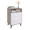 Ver imagem 4 de Quarto de Bebê Completo Roupeiro 2 Portas 2 Gavetas com Cômoda 3 Gavetas 1 Nicho Nuvem Branco/Fresno