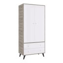 Ver imagem 5 de Quarto de Bebê Completo Roupeiro 2 Portas 2 Gavetas com Cômoda 3 Gavetas 1 Nicho Nuvem Branco/Fresno