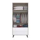 Ver imagem 6 de Quarto De Bebê Completo Roupeiro 2 Portas 2 Gavetas Com Cômoda 3 Gavetas 1 Nicho Nuvem