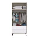 Ver imagem 6 de Quarto de Bebê Completo Roupeiro 2 Portas 2 Gavetas com Cômoda 3 Gavetas 1 Nicho Nuvem Branco/Fresno