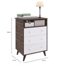 Ver imagem 3 de Quarto de Bebe Completo 3 Peças 1 Cômoda 1 Roupeiro 1 Berço Pipoca