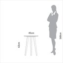 Ver imagem 3 de Mesa de Canto Redonda 45cm Lisboa Off White/freijó