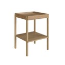 Ver imagem 3 de Mesa Lateral Quadrada com Prateleira 43cm x 58cm Pé Madeira Artesano Oslo Marrom Hanover