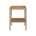 Ver imagem 5 de Mesa Lateral Quadrada com Prateleira 43cm x 58cm Pé Madeira Artesano Oslo Marrom Hanover