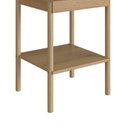 Ver imagem 7 de Mesa Lateral Quadrada com Prateleira 43cm x 58cm Pé Madeira Artesano Oslo Marrom Hanover