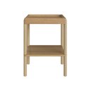 Ver imagem 5 de Mesa Lateral Quadrada com Prateleira 43cm X 58cm Pé Madeira Artesano Oslo