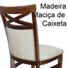 Cadeira de Jantar Eduarda Madeira Maciça Imbuia e Creme 4 pçs - 5
