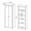 Ver imagem 6 de Kit 2 Peças Escrivaninha 3 Gavetas e Armário Multiuso para Escritório 2 Portas