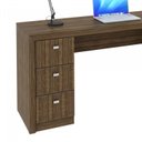 Ver imagem 4 de Kit 2 Peças Escrivaninha 3 Gavetas e Armário Multiuso para Escritório 2 Portas