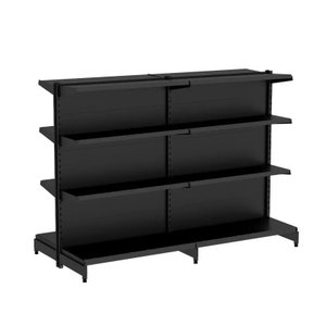 Gondola Centro 137 Fit Ate 2 Metros Preto 16 Bandeja Sp Etiqueta