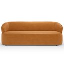 Ver imagem 3 de Sofá 3 Lugares Orgânico Sala de Estar Living 205cm Carmen F04 Couríssimo Whisky - Lyam Decor