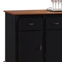 Ver imagem 2 de Balcão Buffet 4 Portas e 3 Gavetas com Pés Luiz XV 60635 Linz Móveis - Preto/Imbuia